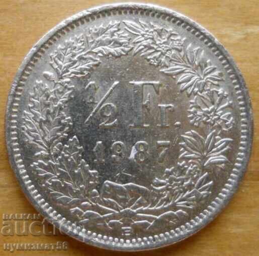 1/2 franc 1987 - Elveția