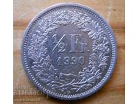 1/2 франк 1990 г. - Швейцария