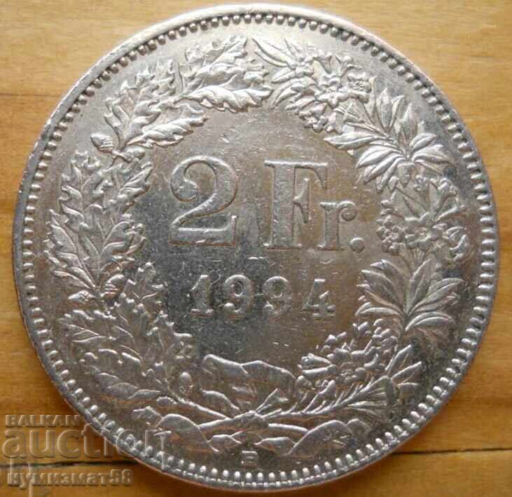 2 Franci 1994 - Elveția 2 Franci 1994 - Elveția