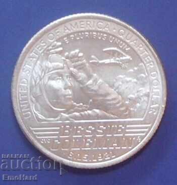 SUA Femei americane proeminente 1/4 dolar 2023 Bessie Coleman P