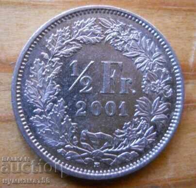 1/2 франк 2001 г. - Швейцария 1/2 франк 2001 г. - Швейцария