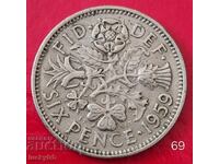 6 pence 1959 - Marea Britanie