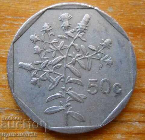 50 цента 1992 г. - Малта 50 цента 1992 г. - Малта