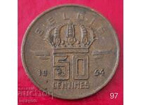 50 cenți 1954 - Belgia - Inscripție în neerlandeză