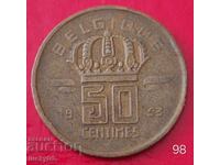 50 centimes 1953 - Belgium - Legend in French
