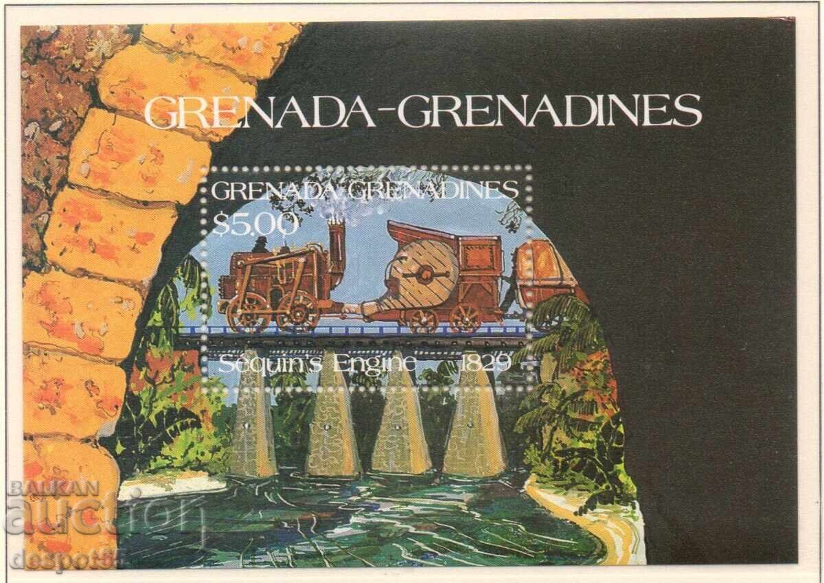 1984. Grenada Grenadines. Railway Locomotives. Block 1984. Grenada Grenadines. Railway Locomotives. Block