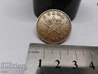1 ПЕНИ,ГАНА 1958 ,монета, монети