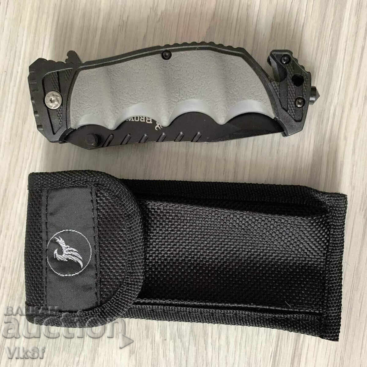 Sgŭvaem μαχαίρι Browning Rescue 120x220 - γκρι πολυμερές - 5