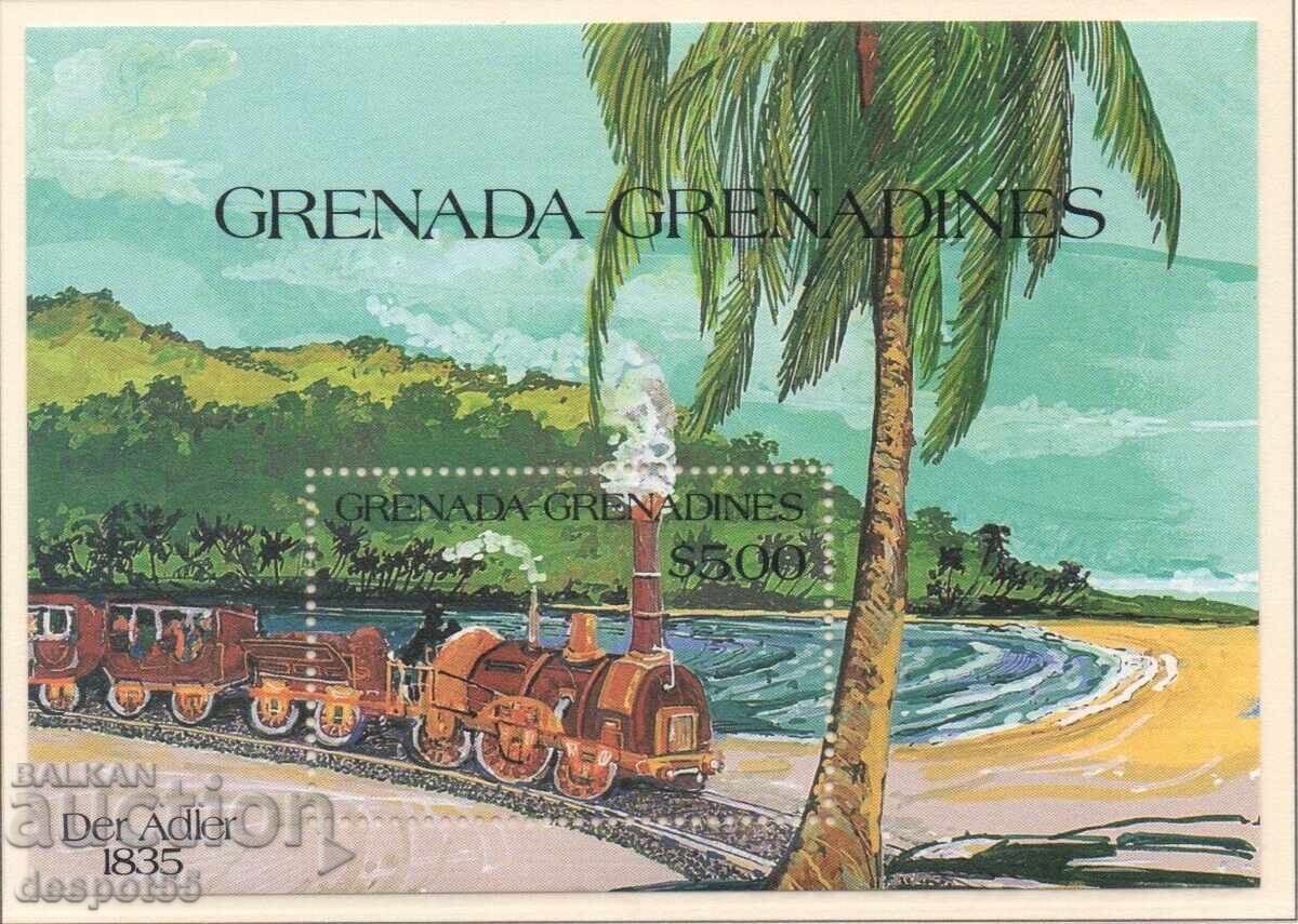 1984. Grenada Grenadines. Railway Locomotives. Block