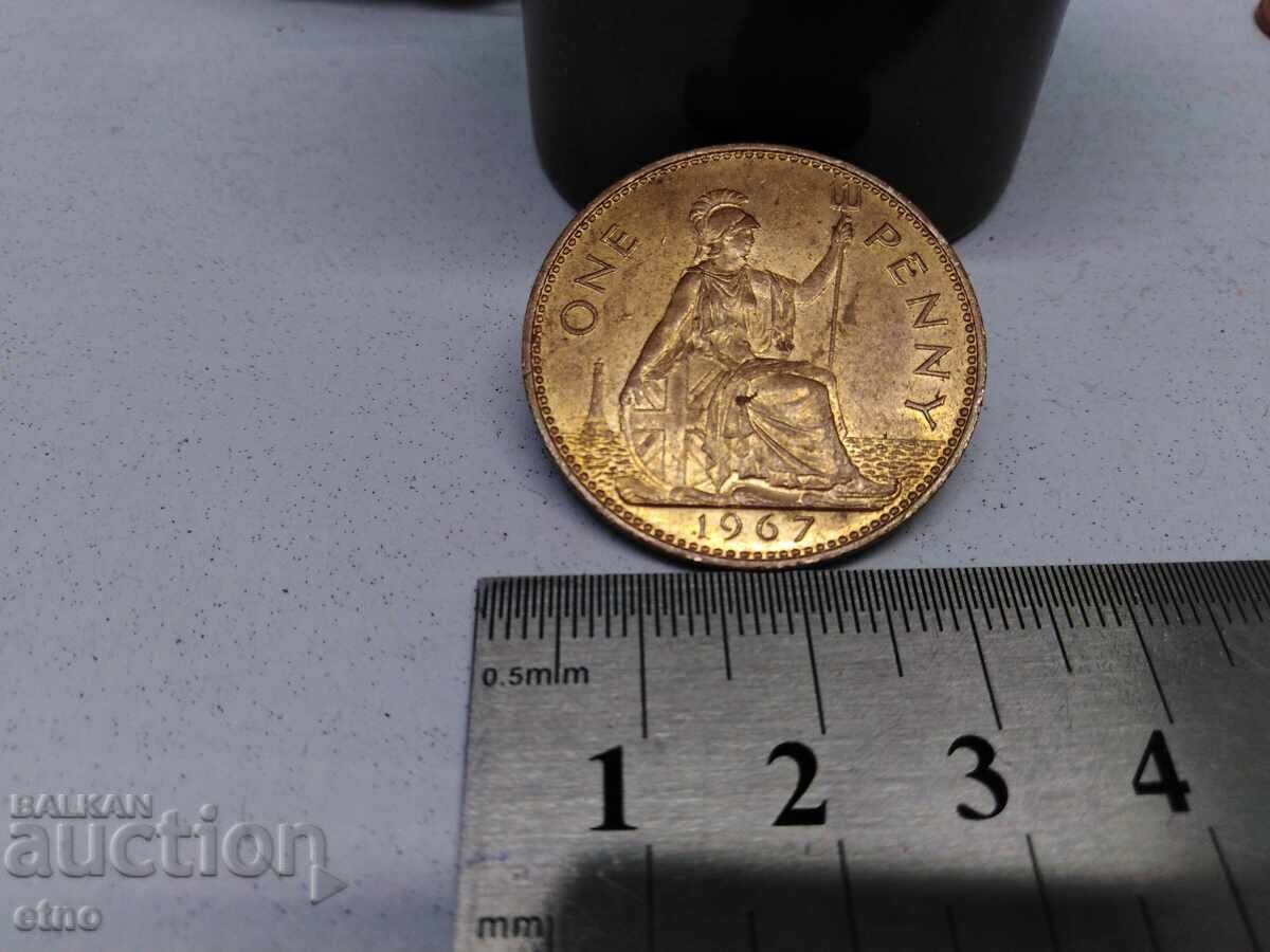 Δημοπρασία 1 ΠΕΝΙ, ΗΝΩΜΕΝΟ ΒΑΣΙΛΕΙΟ 1967, νόμισμα, νομίσματα