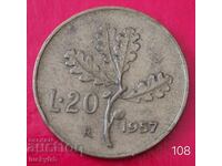 20 лири 1957 - Италия