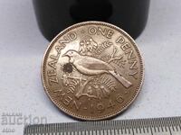 1 Penny, New Zealand 1946, coin, coins