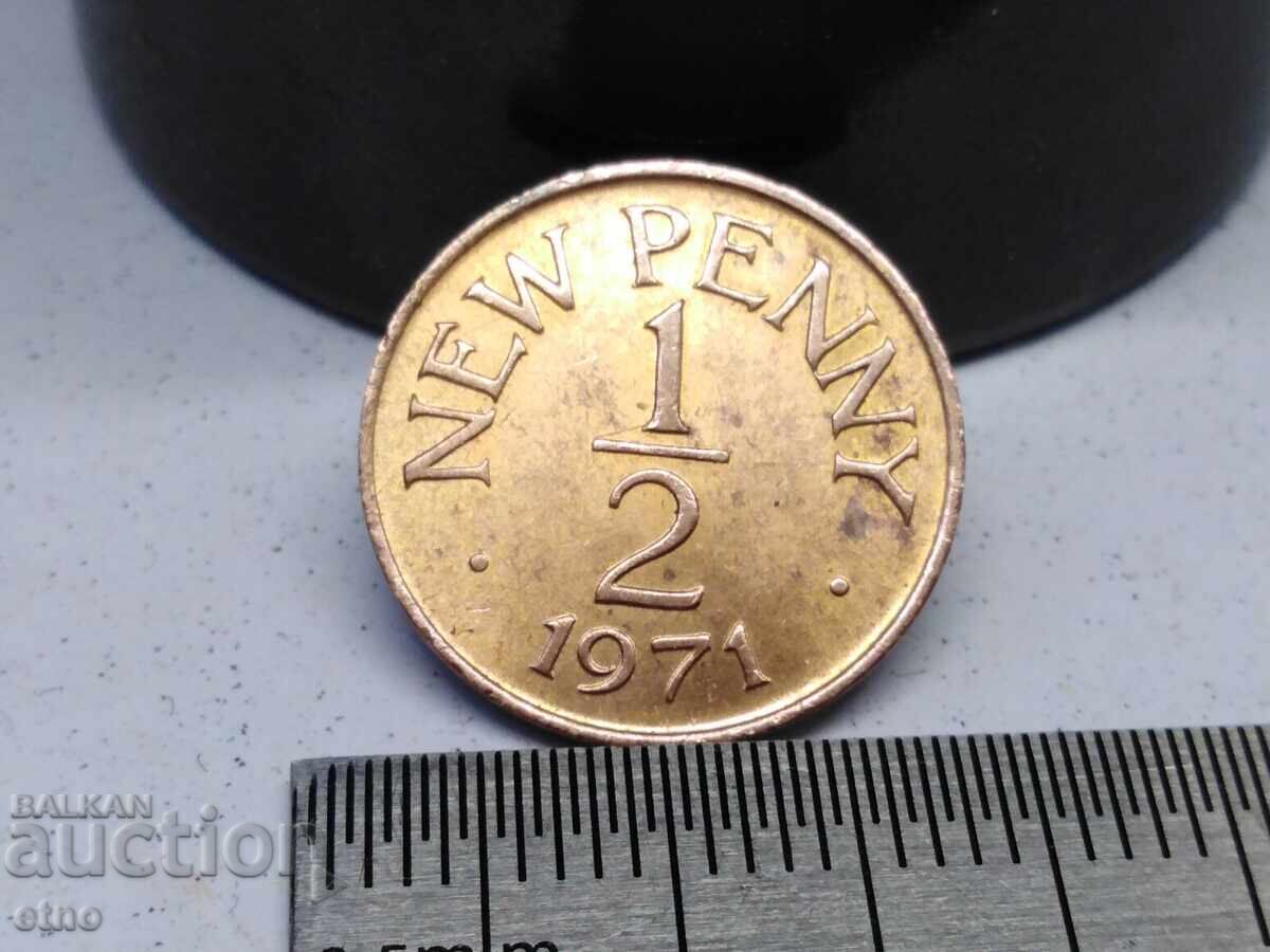 1/2 PENNY, Jersey Island 1971, coin, coins 1/2 PENNY, Jersey Island 1971, coin, coins