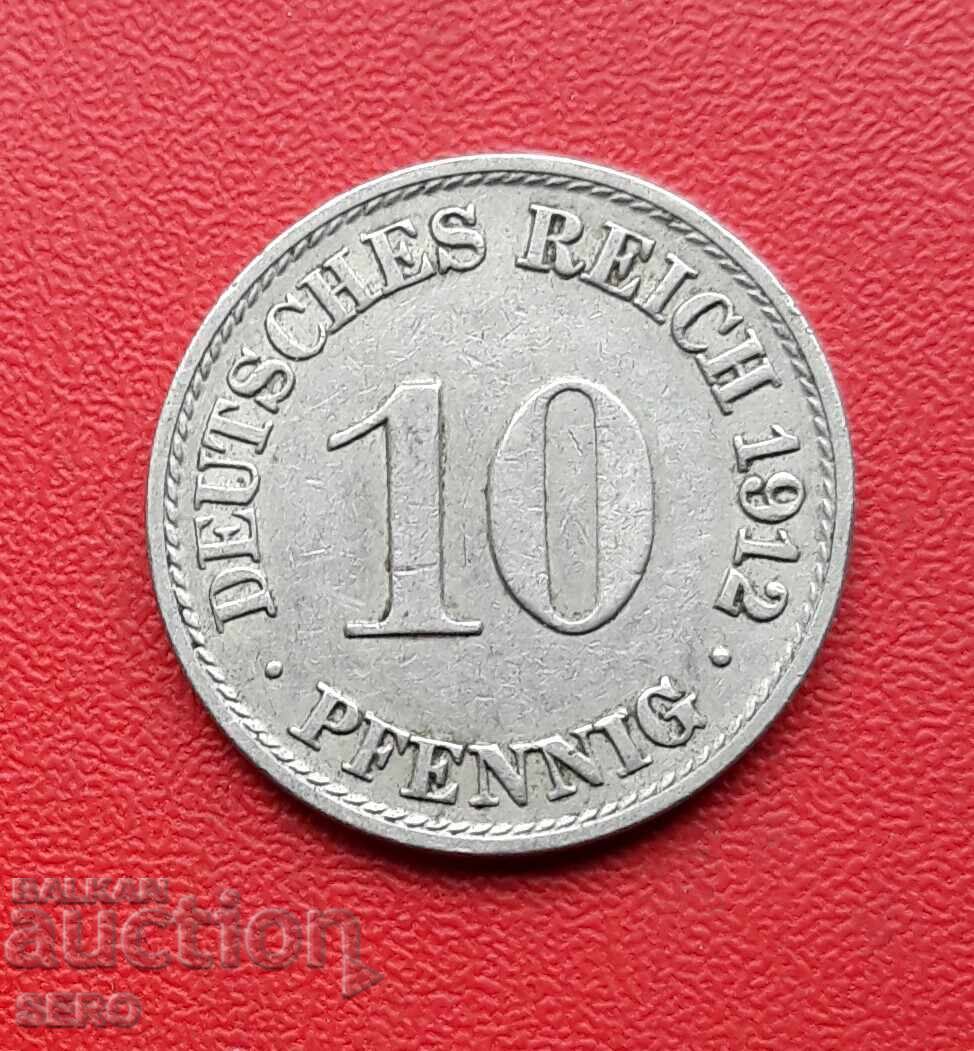 Γερμανία-10 Pfennig 1912 A-Berlin Γερμανία-10 Pfennig 1912 A-Berlin