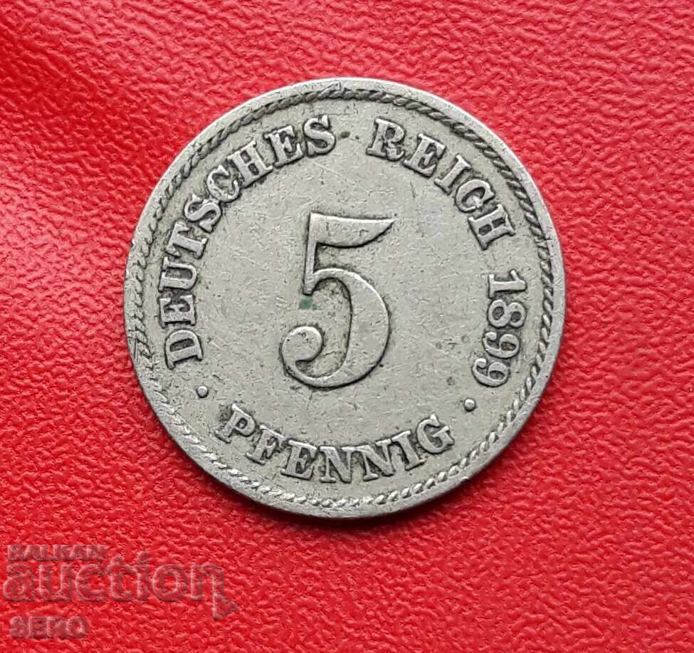 Γερμανία-5 Pfennig 1899 F-Stuttgart