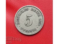 Германия-5 пфенига 1899 F-Щутгарт