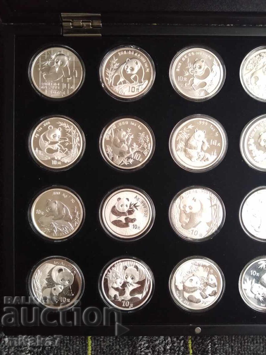 Set argint "Panda Chineză", 1 Oz, 1989-2008 - 5