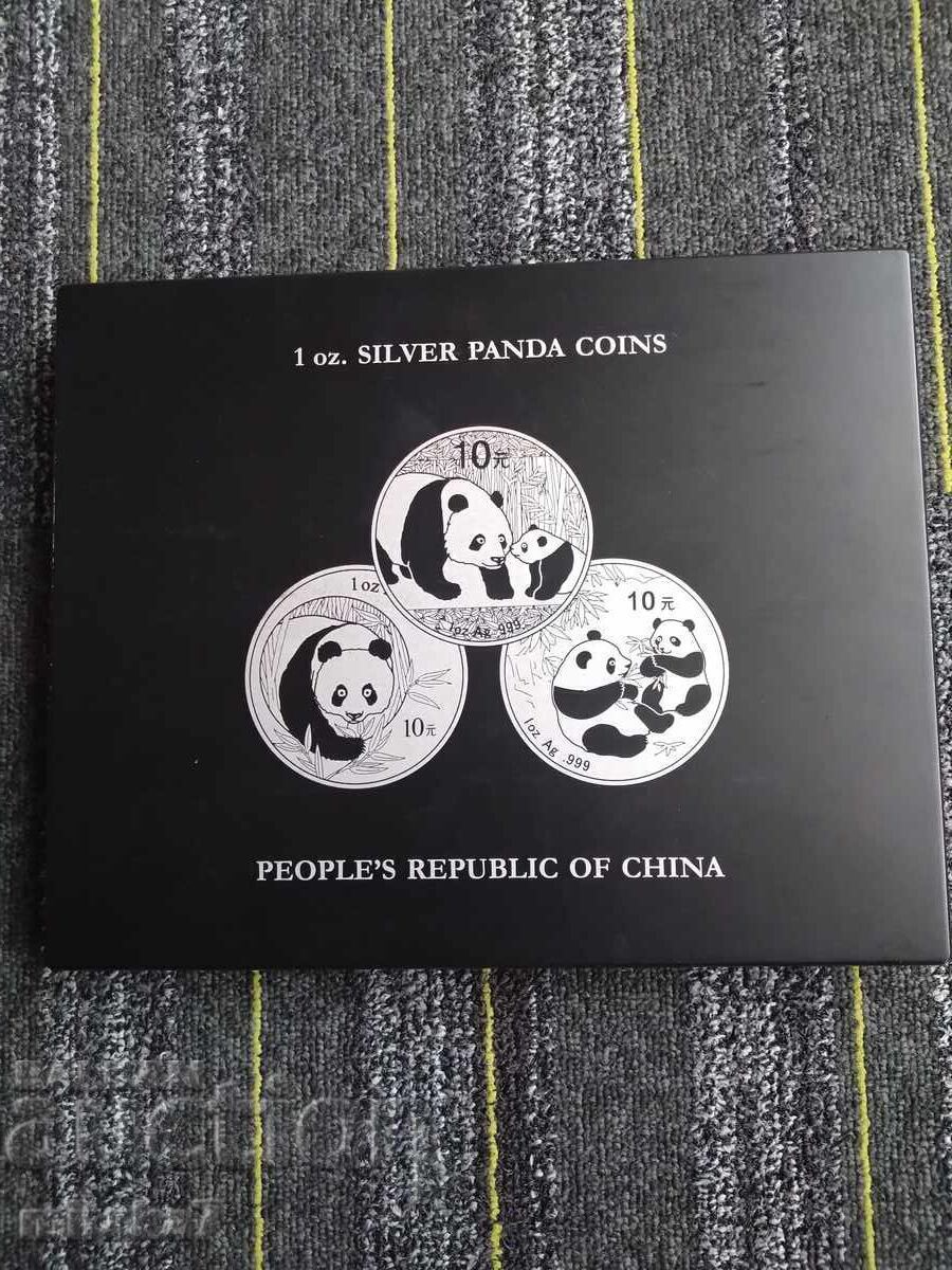 Set argint "Panda Chineză", 1 Oz, 1989-2008 - 7