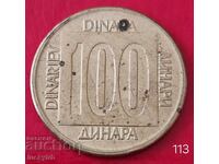 100 dinars 1989 - Yugoslavia