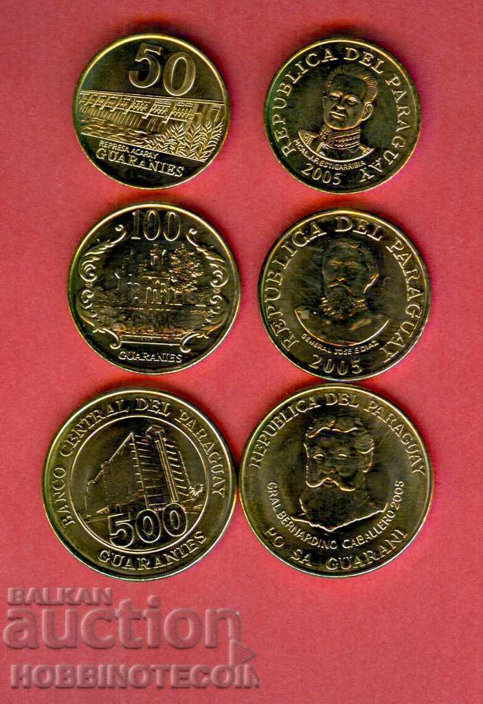 PARAGUAY 50 100 500 emisie 2005 NOUĂ UNC