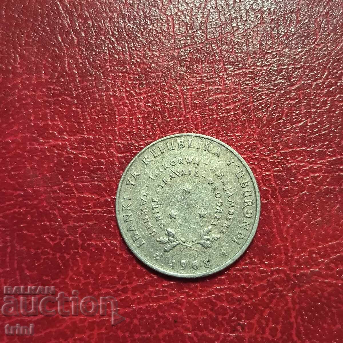 Burundi 5 Francs 1968 with price 15.00 BGN | € 7.67