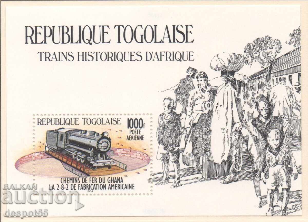 1984. Τόγκο. Λοκομοτίβες. Μπλοκ 1984. Τόγκο. Λοκομοτίβες. Μπλοκ
