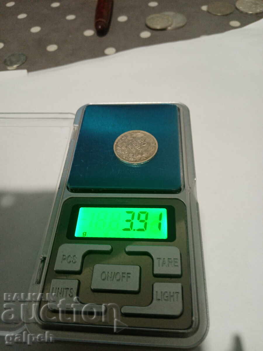 Licitație REGATUL BULGARIA - 20 lv. - 1930 g. - ARGINT Licitație REGATUL BULGARIA - 20 lv. - 1930 g. - ARGINT