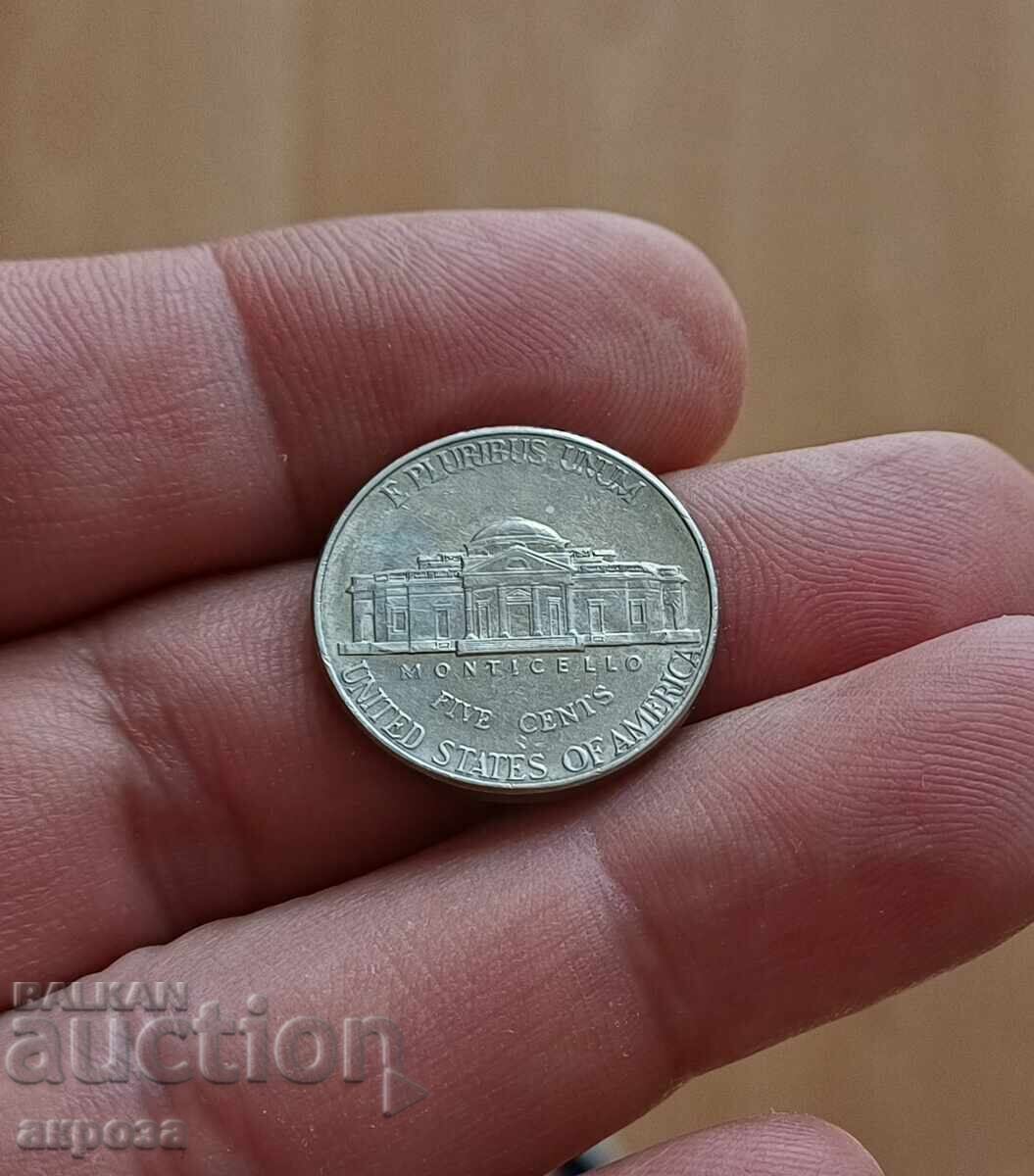 5 σεντ ΗΠΑ 2001 με τιμή 1.20 BGN | € 0.61