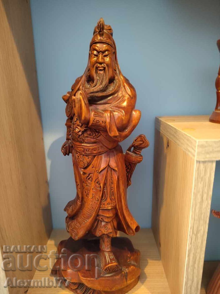 Wooden figurine of the Chinese warrior Guan Yu or Guan Gong with price 160.00 BGN | € 81.81