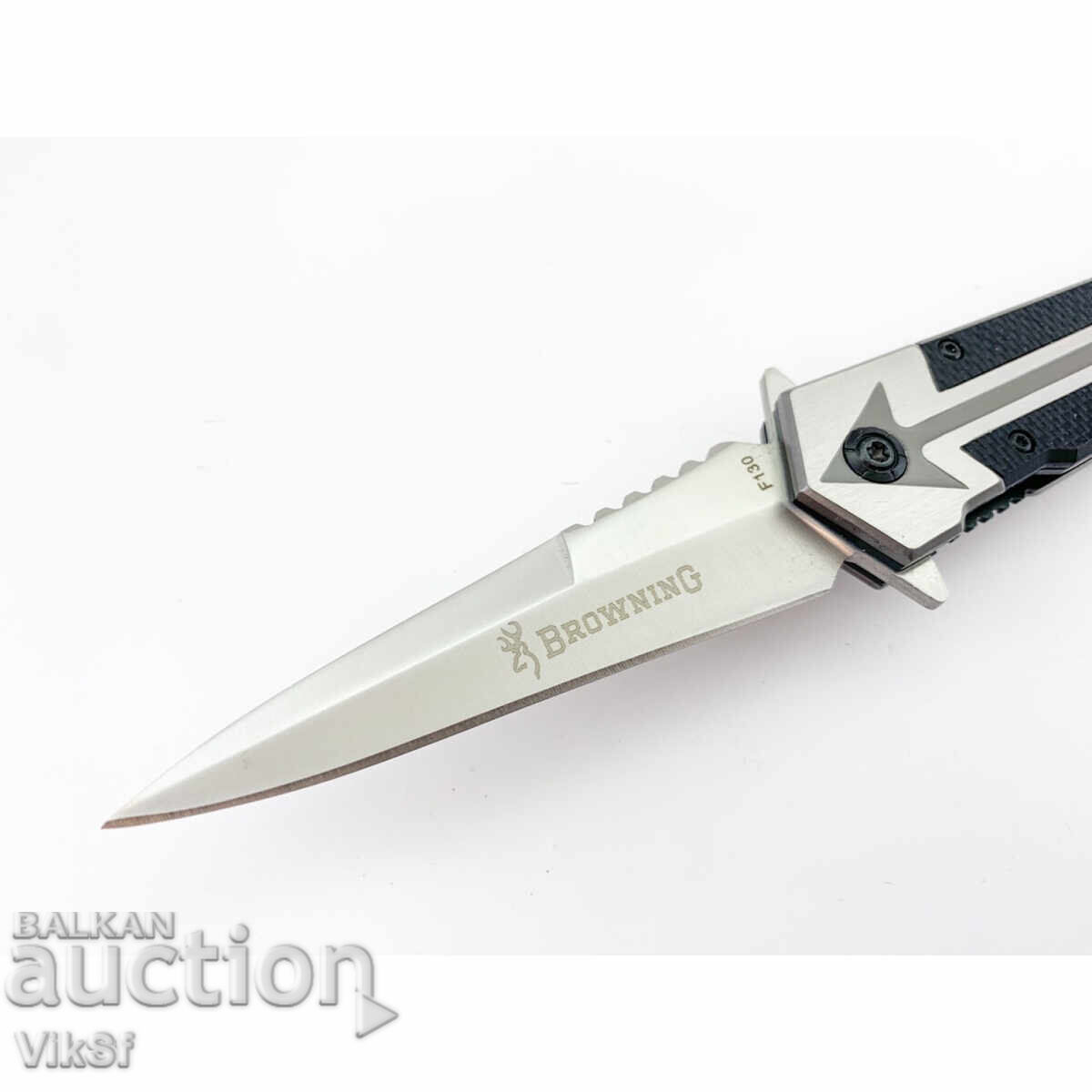 Briceag pliabil automat Browning F130 95kh230 cu preț 22.50 BGN | € 11.50 Briceag pliabil automat Browning F130 95kh230 cu preț 22.50 BGN | € 11.50