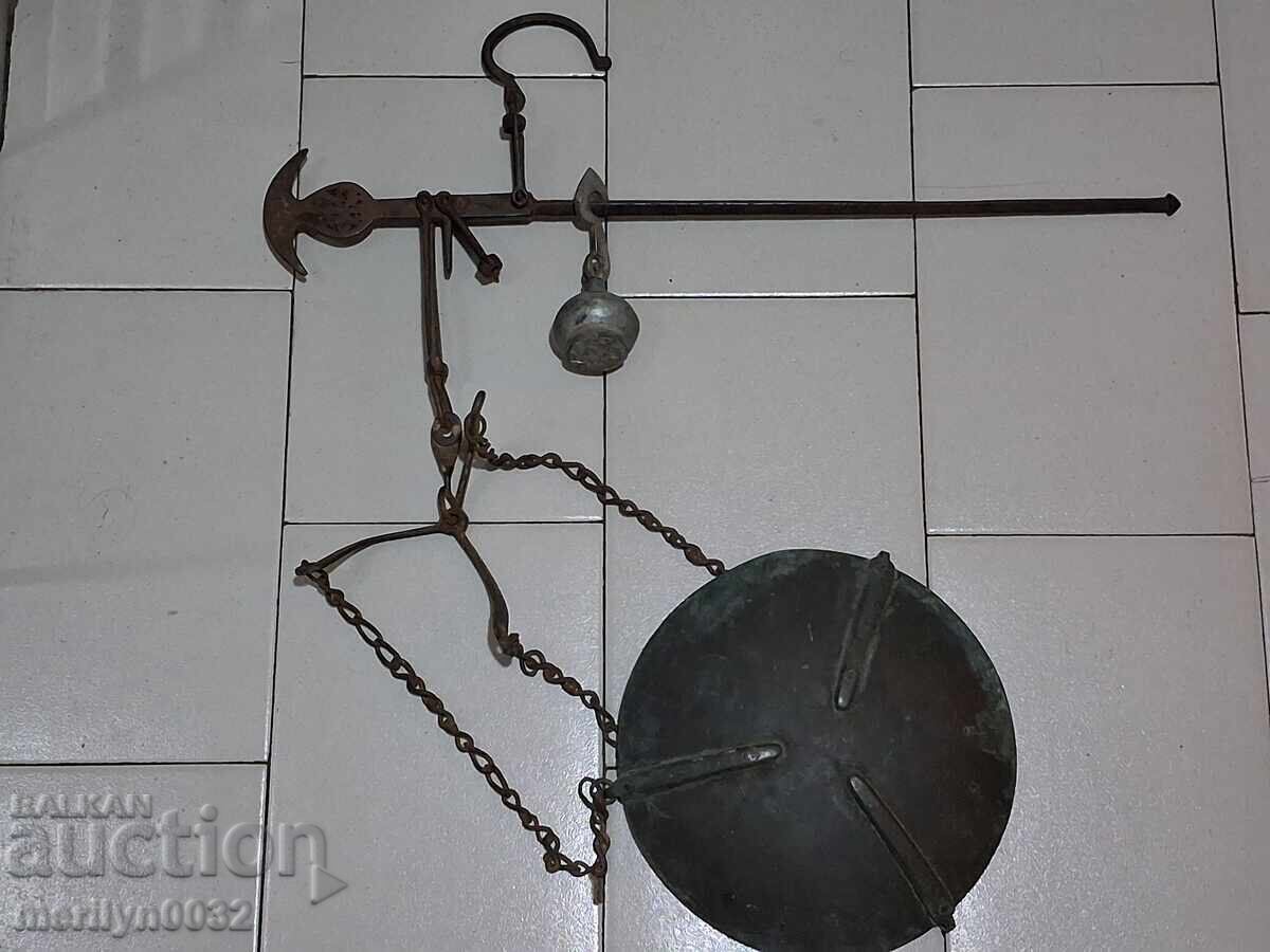 Οθωμανική ζυγαριά με μαχαίρι, ζυγαριά, βάρος, σφυρήλατο σίδερο Οθωμανική ζυγαριά με μαχαίρι, ζυγαριά, βάρος, σφυρήλατο σίδερο