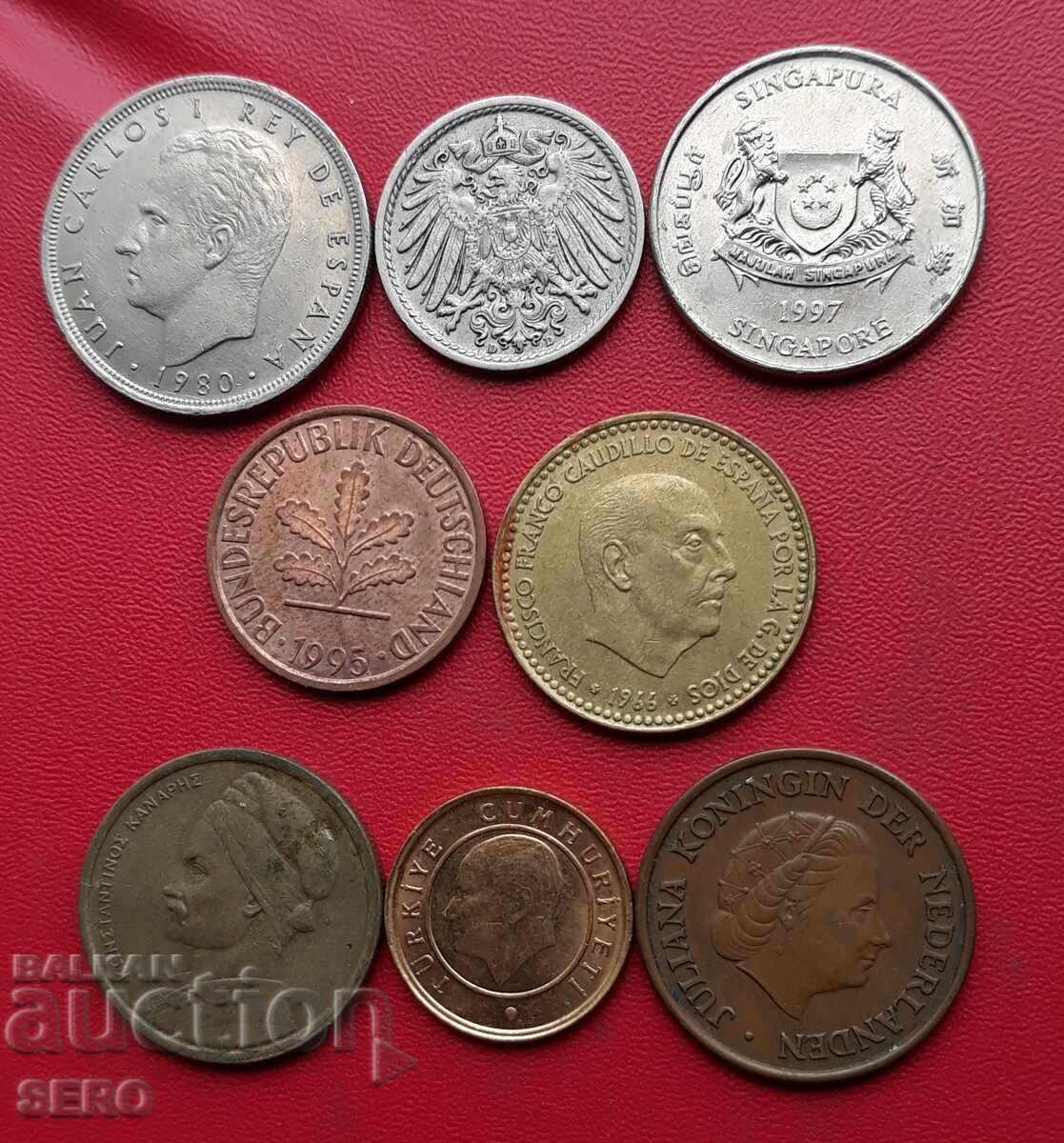 Смесен лот от 8 монети с цена 1.01 лв. | € 0.52