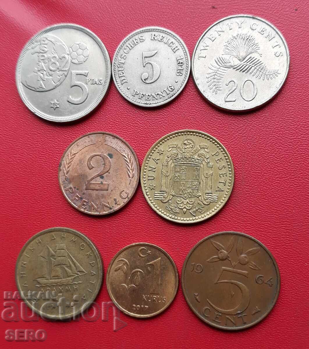 Смесен лот от 8 монети