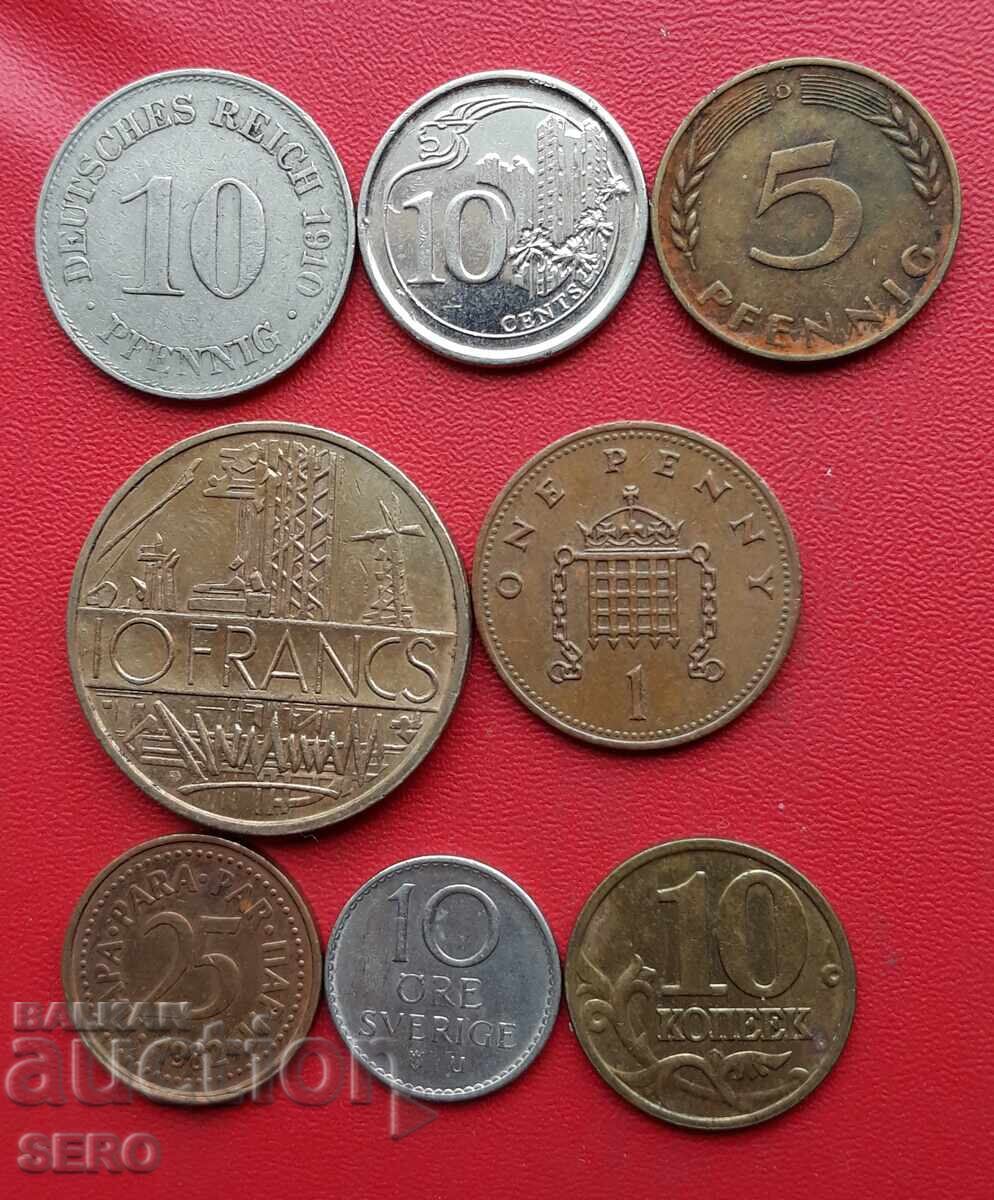 Mixed lot of 8 coins Mixed lot of 8 coins