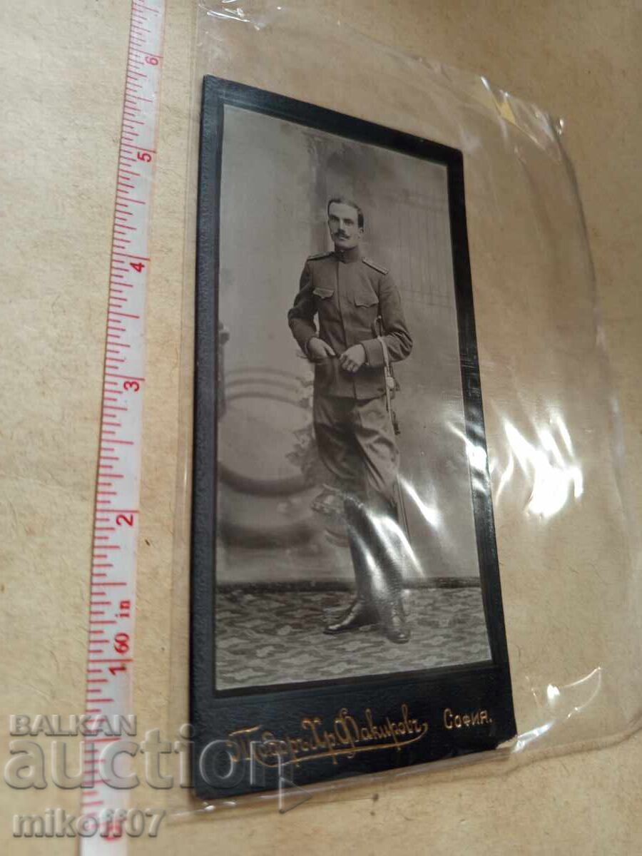 Photograph cardboard photography Todor Fakirov Officer