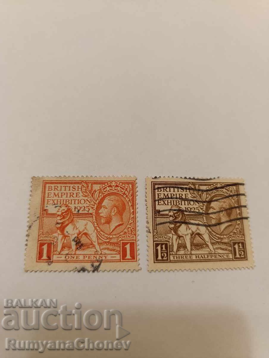 Timbre poștale Marea Britanie 1925 Timbre poștale Marea Britanie 1925