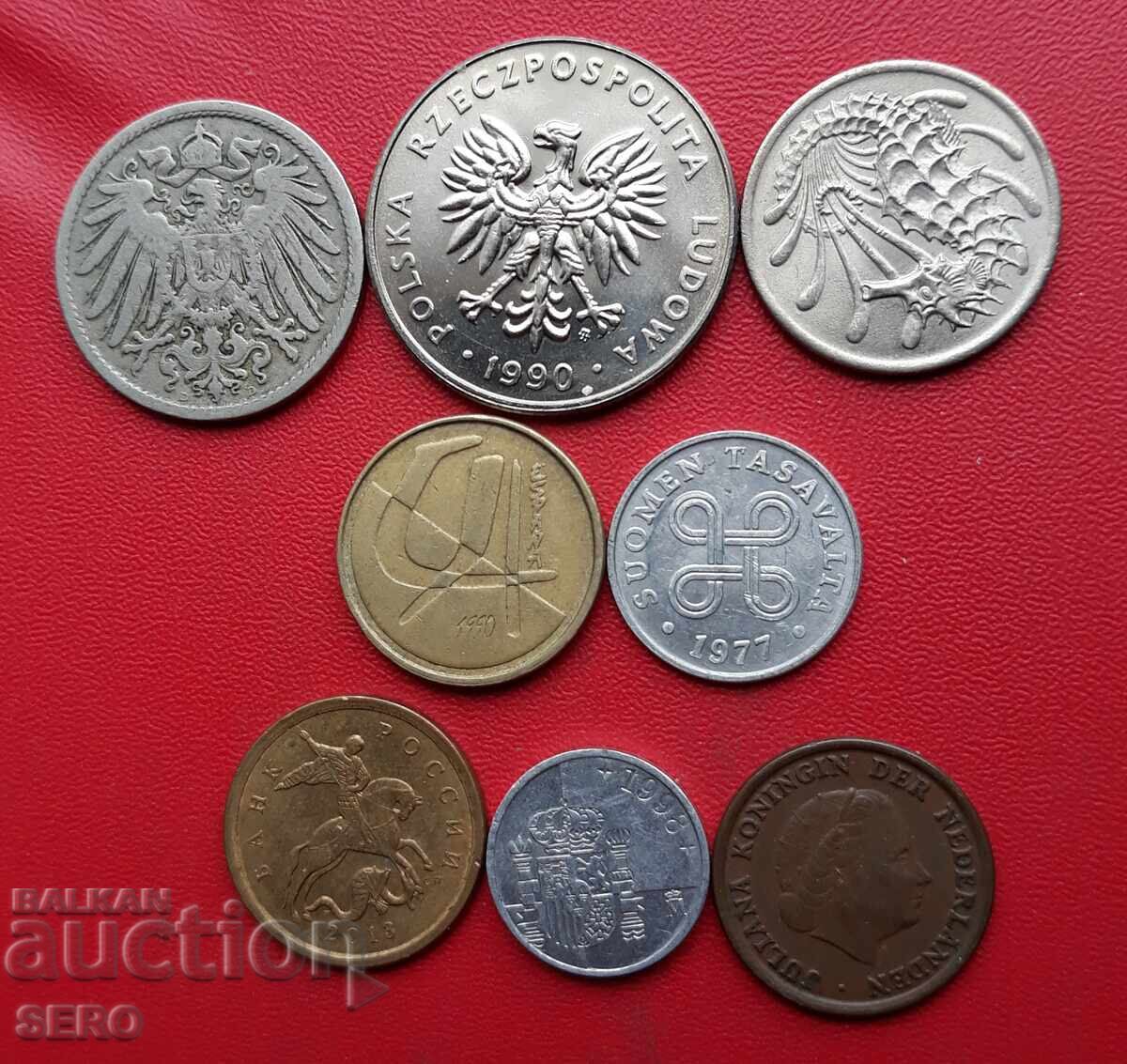 Mixed lot of 8 coins with price 1.01 BGN | € 0.52 Mixed lot of 8 coins with price 1.01 BGN | € 0.52