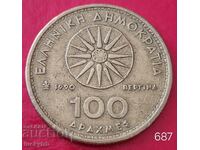 100 drachmas 1990 - Greece