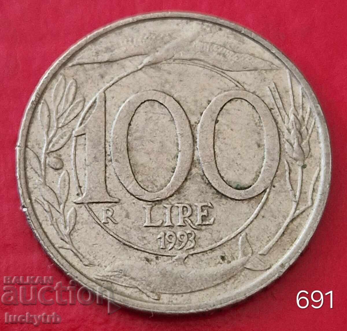 100 lire 1993 "L" - Italia
