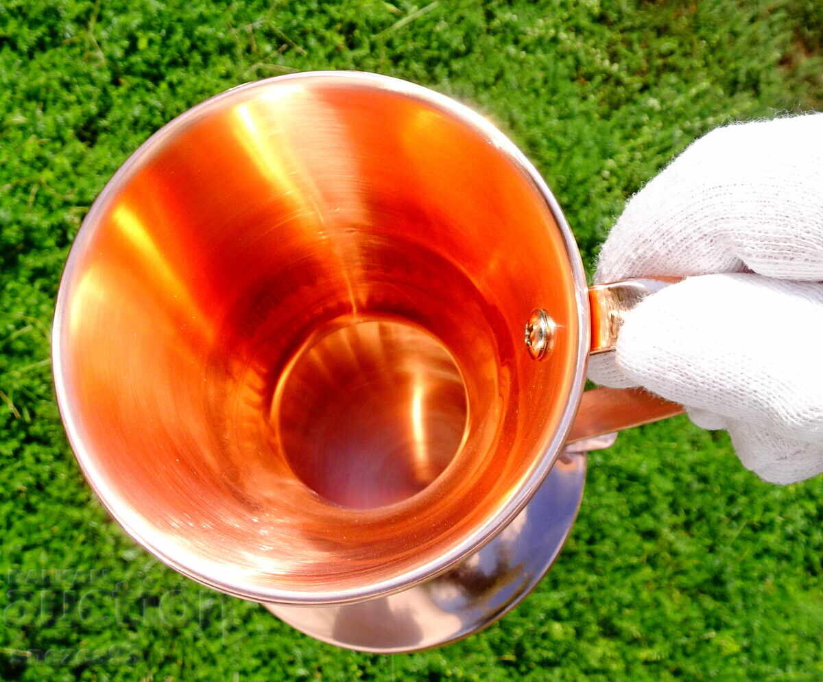 Χάλκινη κανάτα 2 λίτρων, καθαρό κόκκινο μέλι, ανάγλυφο με τιμή 99.00 BGN | € 50.62