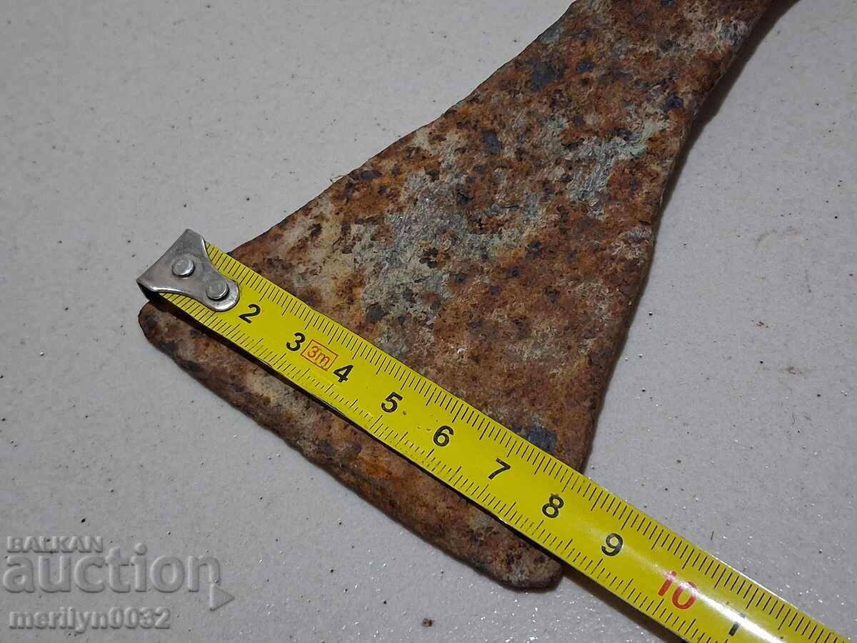 Παλιό μεταλλικό εργαλείο τσεκούρι γκριγκά γκριγκά ξέστρα τσάπα - 5