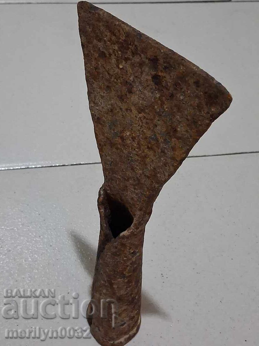 Παλιό μεταλλικό εργαλείο τσεκούρι γκριγκά γκριγκά ξέστρα τσάπα - 6