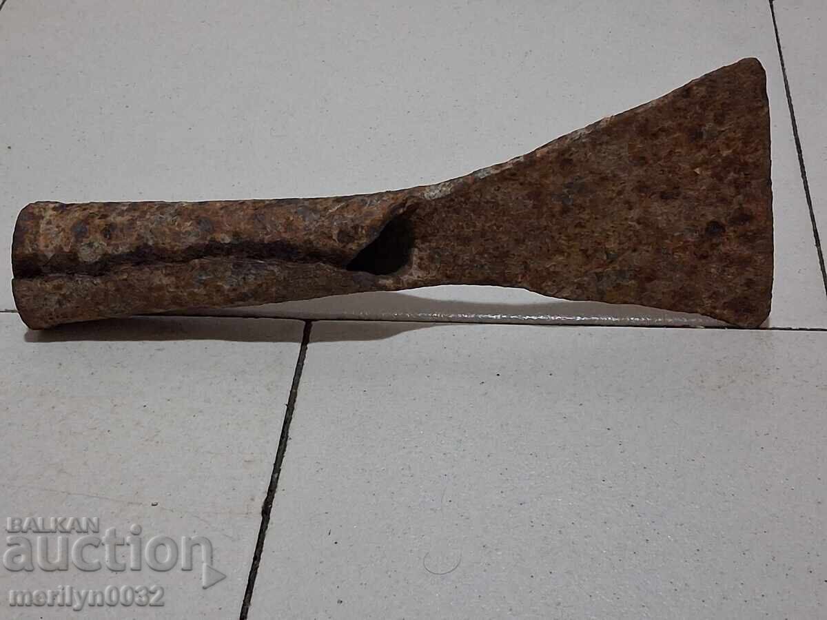 Παλιό μεταλλικό εργαλείο τσεκούρι γκριγκά γκριγκά ξέστρα τσάπα - 7