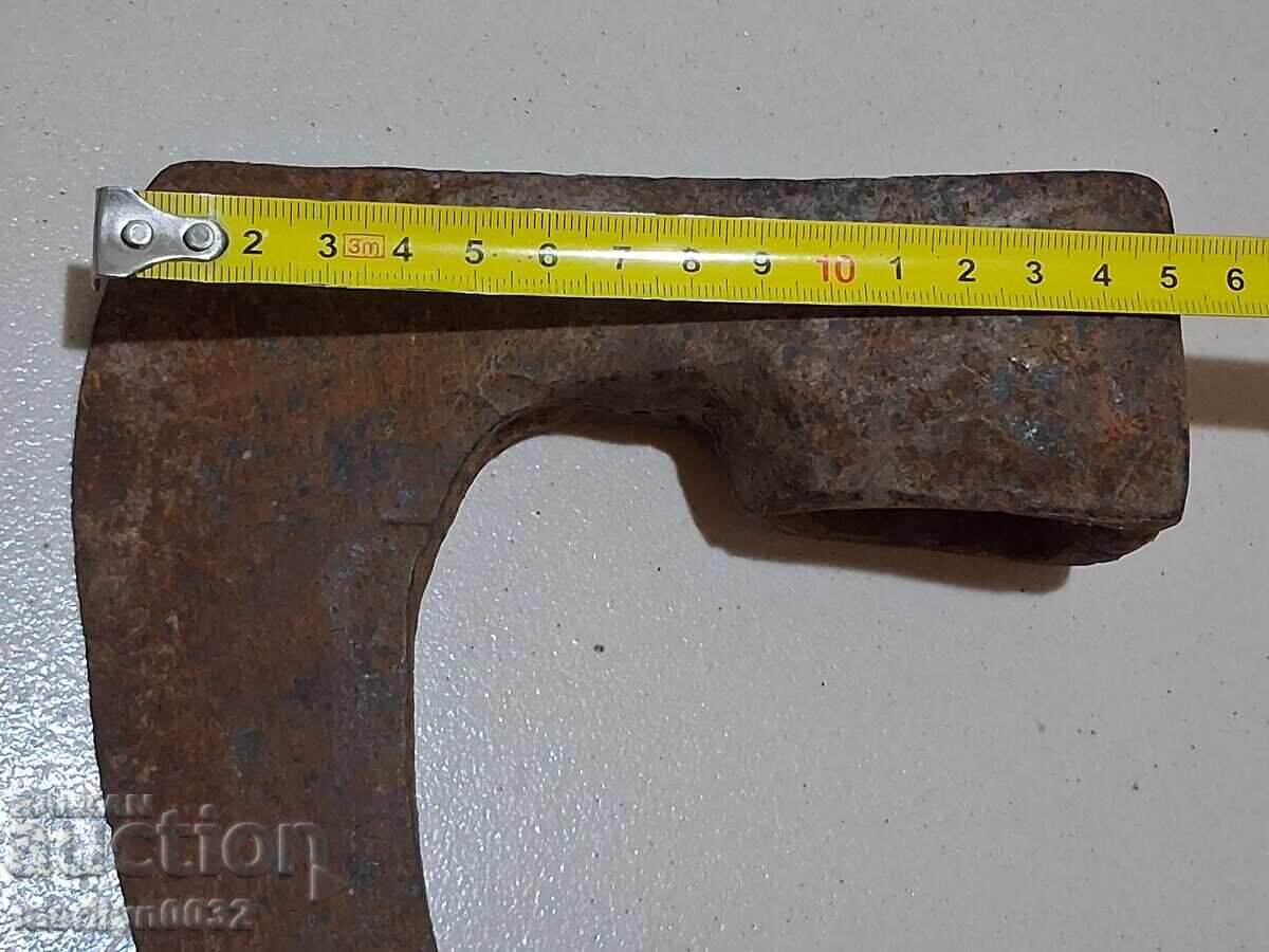 Παλιό εργαλείο τσεκούρι σφυρήλατο σίδερο - 6