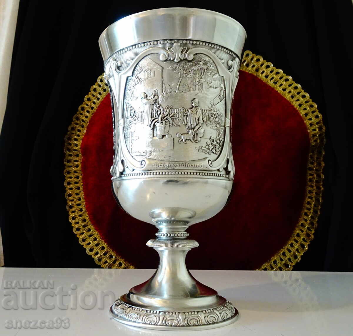 Magnificent pewter goblet, pewter cup 600 ml., WMF with price 199.00 BGN | € 101.75 Magnificent pewter goblet, pewter cup 600 ml., WMF with price 199.00 BGN | € 101.75