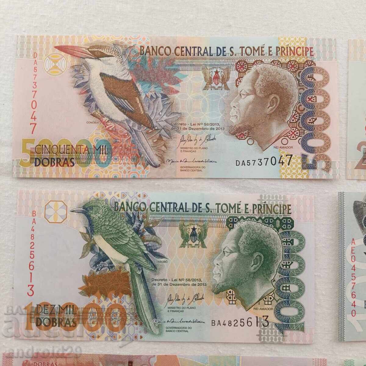 Δημοπρασία Τραπεζογραμμάτια Σάο Τομέ και Πρίνσιπε - 8 τεμάχια UNC