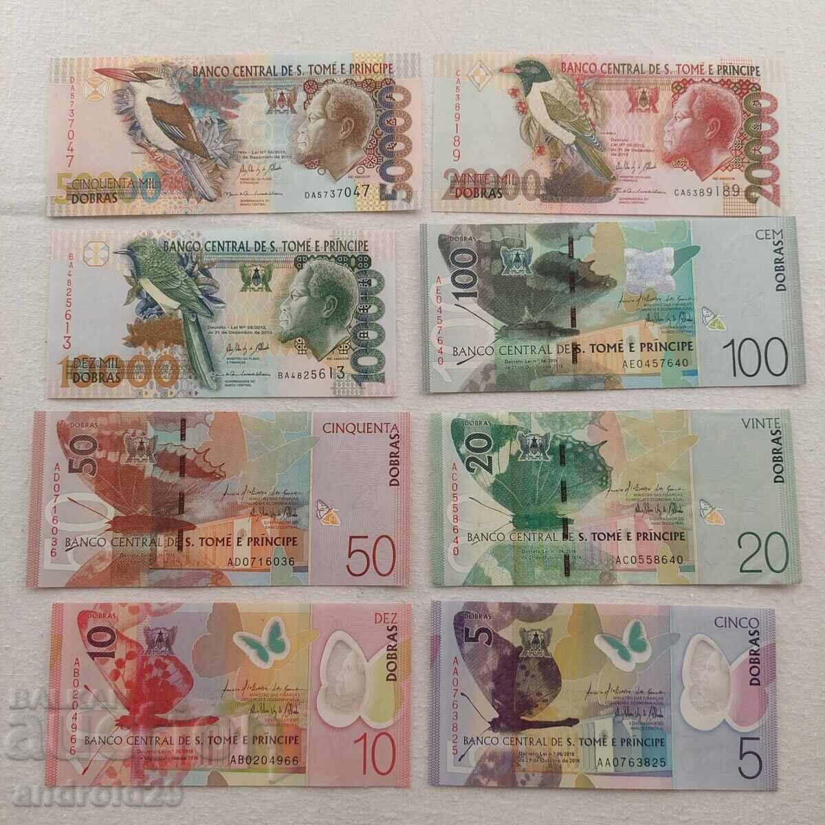 Τραπεζογραμμάτια Σάο Τομέ και Πρίνσιπε - 8 τεμάχια UNC