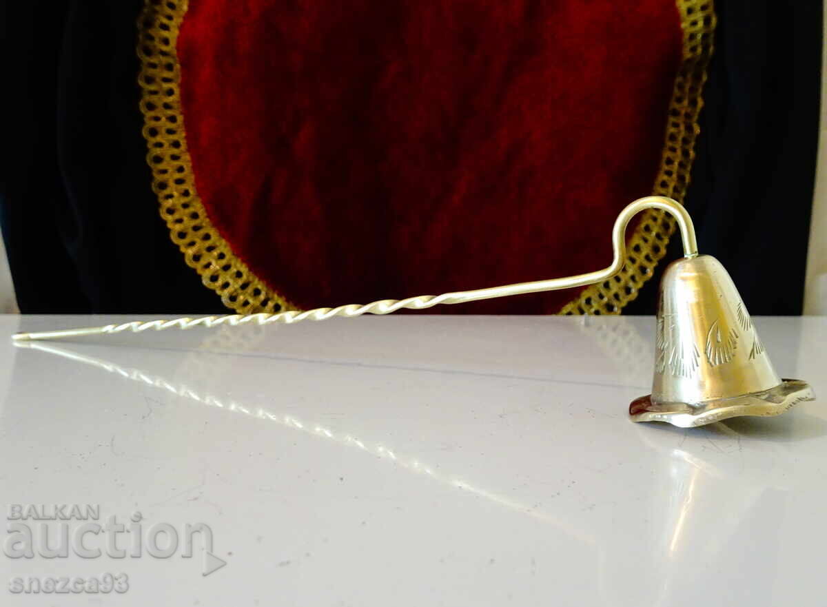 Bronze candle snuffer 26 cm, embossed Bronze candle snuffer 26 cm, embossed