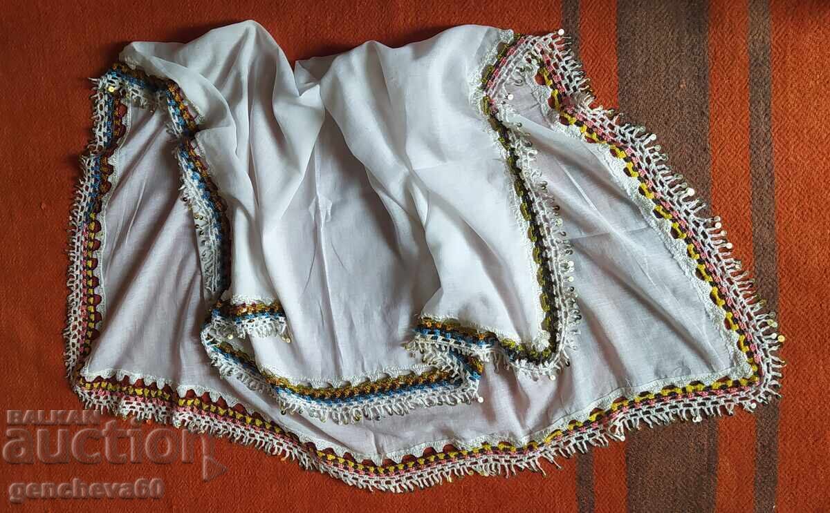 Large headscarf, head wrap with metal sequins, Traditional Costume with price 120.00 BGN | € 61.36