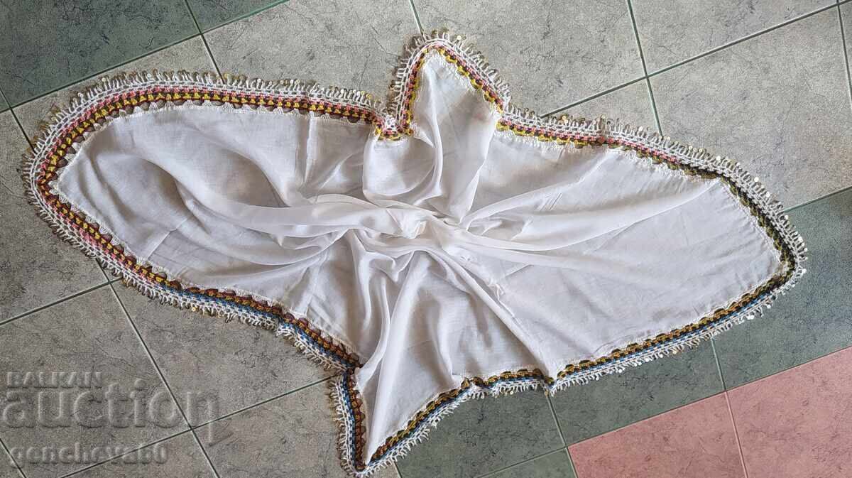 Μεγάλο μαντήλι, μαντήλι κεφαλιού με μεταλλικά παγιέτες, παραδοσιακή φορεσιά - 6